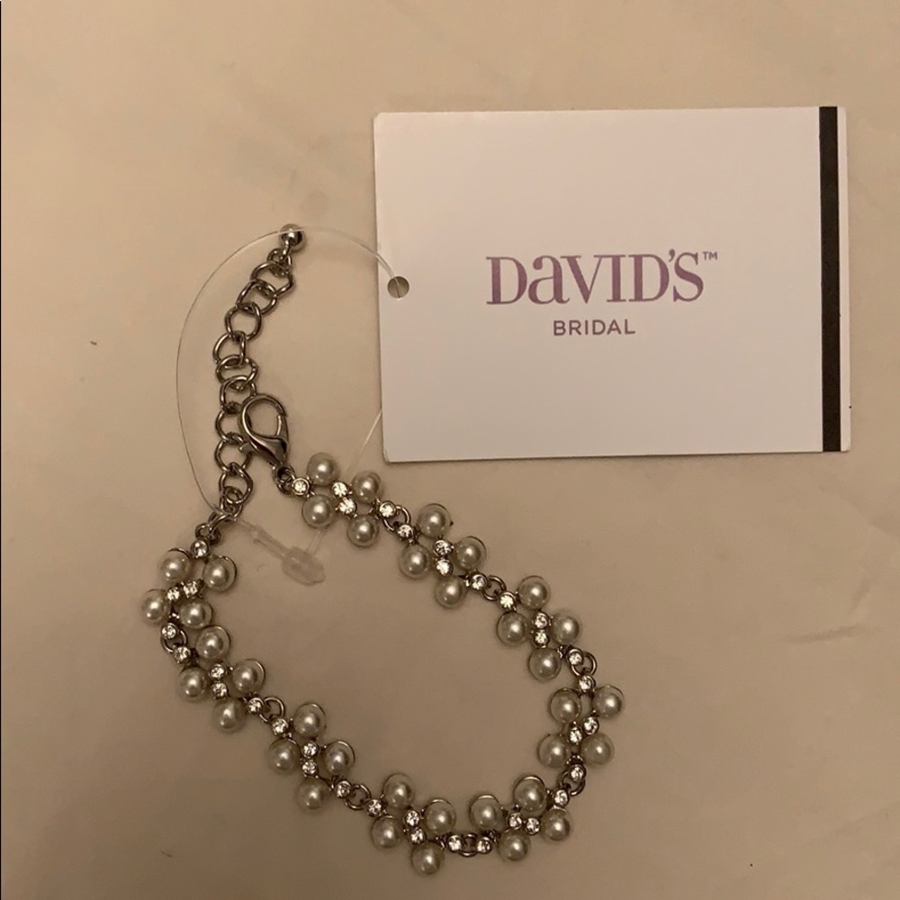 4 Diamond & Pearl Bracelets (4 bracelets)